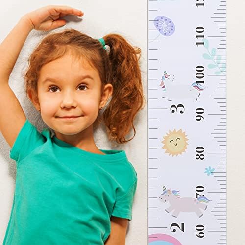 Мирир Бебе висина за раст на раст на висина Владетел за декор за деца, 3Д подвижна симпатична расадник за животни, мерење на wallидови за мерење