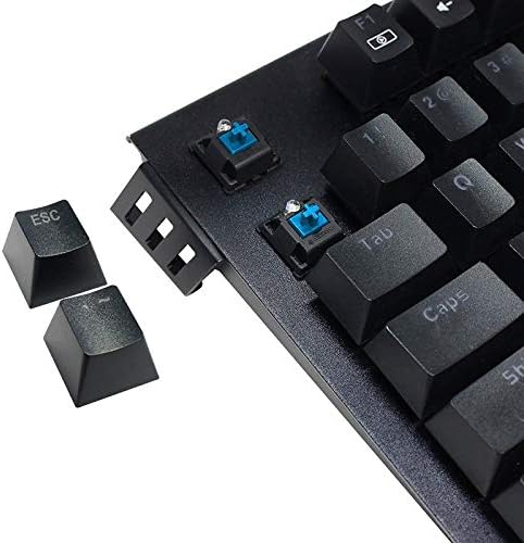 Механичка тастатура за кликнување на Rosewill Clicky со Cherry MX Blue Switch, Backlit Blue LED Gaming Mechanice Keyboard & 104 Key