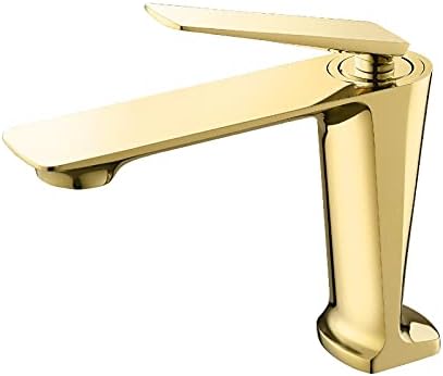 Тапа за бања Златен слив со топла и ладна вода тапа за мијалник за мијалник за мијалник со една рачка