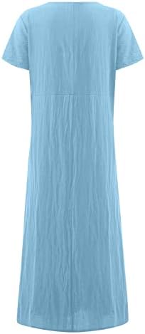 Letulенски летен летен случај со кратки ракави со кратки ракави со миди фустан со миди фустан плус големина гроздобер фустан од фустан од