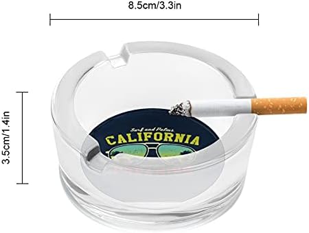 Калифорнија сурфер, графички цигари пушачи стаклени пепелници за пепел за таблета за домашни таблети