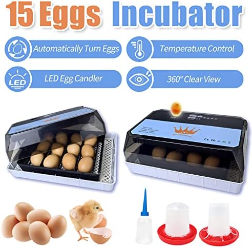 QMCAHCE Автоматски Инкубатор За Јајца, Инкубатори За Дигитални Јајца За Ведење Јајца Со Целосно Автоматско Вртење, ТЕСТЕР ЗА Свеќи ЗА Јајца