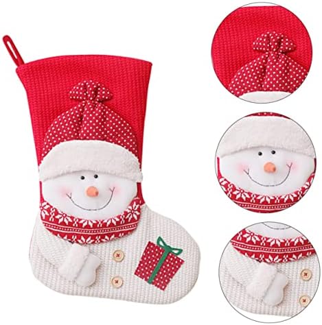Абаодам 2 парчиња Божиќни чорапи плетени чорапи декор хризмас чорапи чорапи Божиќни стари чорапи Божиќна забава фаворизира подароци кратки