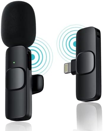 2023 Надграден Безжичен Лавалиер Микрофон за iphone iPad, Приклучок и Репродукција На Автоматска Синхронизација На Ревер Микрофон За Снимање На