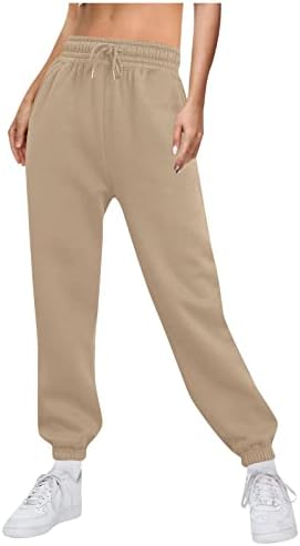 Womenенски високи половини џемпери лабави вклопени тренинзи за влечење, кои работат харем панталони, дното на џогери со џебови со џебови
