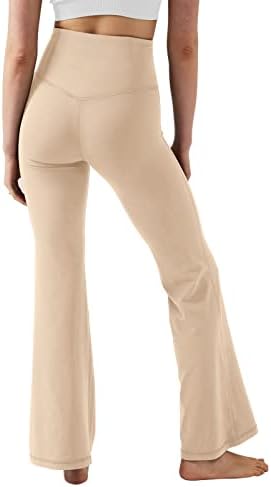 Laslulu omensенски бутлег јога панталони широки панталони со нозе со високи лабави трепет тренинзи атлетски џемпери хеланки со џебови