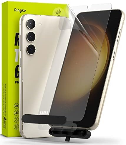 Ringke Стакло [Shatterproof Покриеност] Компатибилен Со Samsung Galaxy S23 Плус Заштитник На Екранот 5G, Повеќеслојни Заштитни Премиум Квалитетно