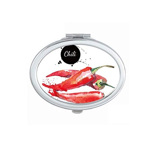 Чили зеленчук вкусно здраво огледало на акварел преносно преклопно шминка со двојни странични очила