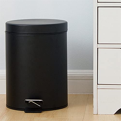 ZALORD ѓубре може да може ѓубре за домаќинството, конзерва за дневна соба, бања за отпадоци од кујнски отпадоци со капаци, црни лименки за ѓубре