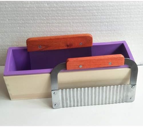 Викаски 2 поставува силиконски правоаголни сапуни калапи леб Флексибилен цилиндер силиконски калап со дрвена кутија челик брановидна