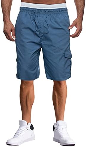 Машки панталони за машки миашуи машки летни цврсти карго панталони за џебни шорцеви исечени панталони панталони на отворено