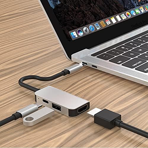 WPYYI USB Тип C 3.1 До HDMI-Компатибилен USB 3.0 Dock Hub 3 во 1 USB C Адаптер 4K Видео Pd Полнење Конвертор