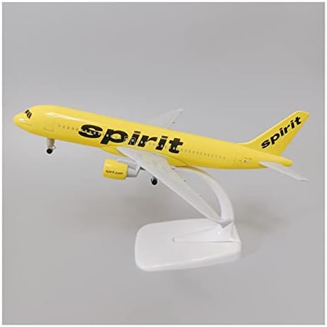 Модели на авиони 20см погодни за Spirit Air Airbus 320 A320 Die-Cast Airplane Model за декорација или графички приказ за собирање подароци