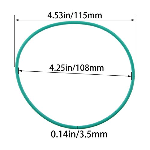 Отро-прстени флуор гума, внатрешен дијаметар од 108мм, 115мм ОД, ширина од 3,5 мм, заптивка за заптивка со тркалезна заптивка