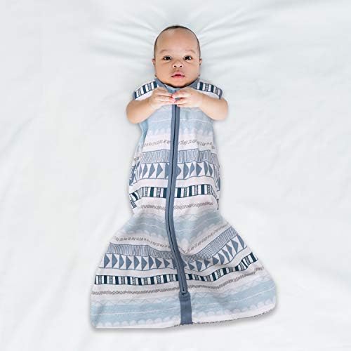Вреќата за спиење на Shineshell што може да се носи за бебе или девојчиња, сини носорози и племенски ленти, големини до 12 месеци