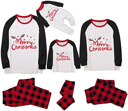 XBKPLO Божиќни пижами за семејство и куче, Семејната Божиќна пижама поставува одлични подароци за костуми родител-дете родител-дете
