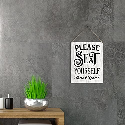 Рустика, ве молиме, седиште сами потпишете дрво плакета знак wallид што виси фарма куќа бања цитат велејќи знак за тоалети за тоалети