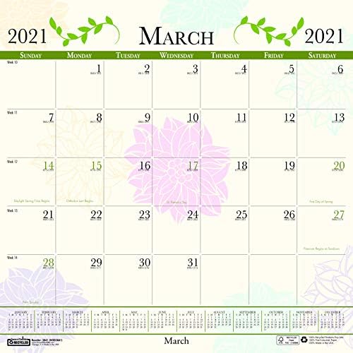 Куќа на Долитл 2021 Месечен wallиден календар, чуден цвет, 12 х 12 инчи, јануари - декември