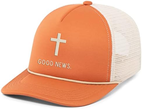 Менс христијански добри вести крст везена јаже капа од пена пред мрежа за камиони за камиони