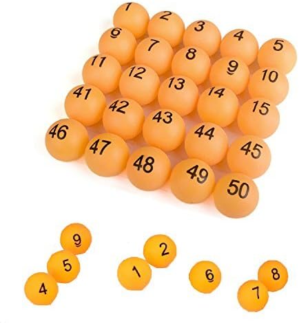 Selftek 100 парчиња нумерирани топки за тениски топки за пинг -топчиња 40мм томболи топки лотарија топки печатени со броеви за игри за забави