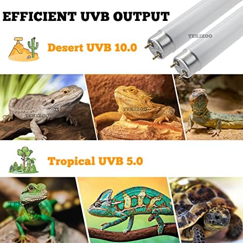 Tekizoo T8 UVB светло компактен флуоресцентен терариум ламба сијалица за тропски/пустински влекачи и водоземци