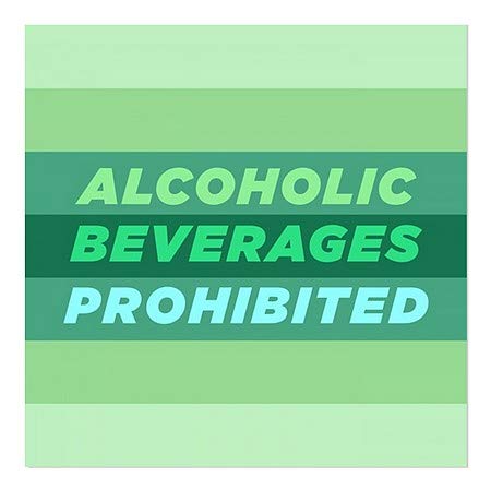 CGSignLab | „Забрането алкохолни пијалоци забрането -модерно градиент“ прозорецот за прицврстување | 5 x5