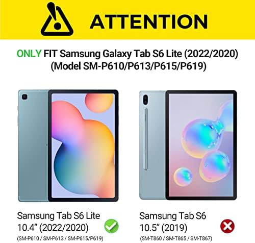 Случај за деца Торета за Samsung Galaxy Tab S6 Lite 10.4 2020/2022 модел, шок -изобилен заштитен рачка за заштита на тежината на