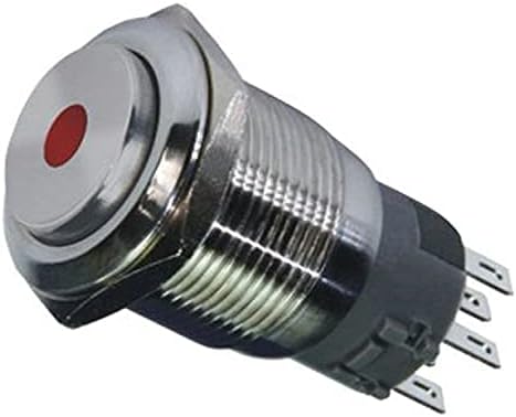 5 парчиња/лот IB 1923 година 19мм Висок пораст на моментот/ламбата за самостојно заклучување 12V ДОТ LED метално копче за копче на