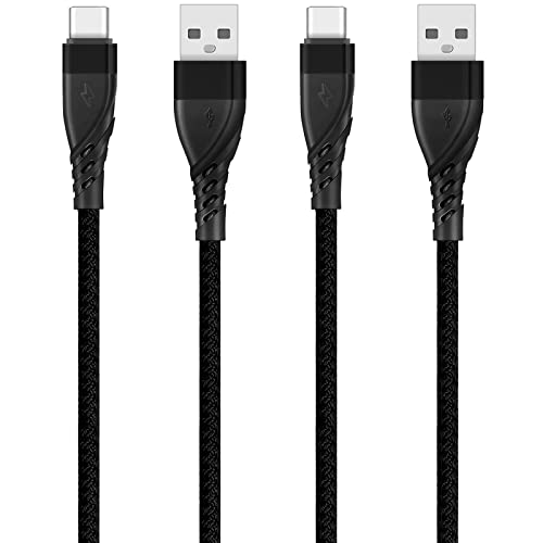 USB Тип C Кабел [2 Пакет, 3.3 ft], SUMPK Android Телефон Полнач КАБЕЛ USB-C ДО USB Кабли За Samsung Galaxy A11 A20 A51, Moto G8 G7, Sony, LG,