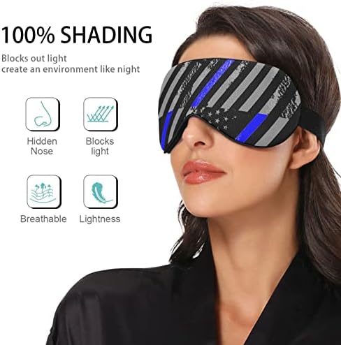Unisex Sleep Eye Eye Mask Thin-Blue-line-Flag-Police Night Sleep