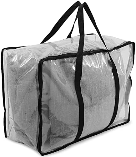 А2б Чиста Торба За Складирање Облека Пвц Чиста Торба За Складирање Со Патент Водоотпорна Торба За Складирање Со Армирана Рачка