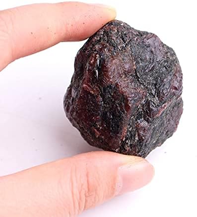 Binnanfang AC216 1pc природен кристален црвен гранат груб минерали вино црвен камен карпа примерок заздравување кристали заздравување