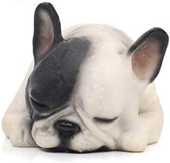 Колекција на удобно време Доггиленд, минијатурни кучиња колекционерски плочки за спиење и лежење на француски булдог фигура