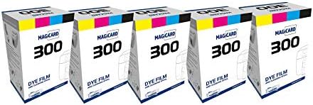 5 x Magicard 300 Печатач Mc250ymckok Боја Лента - ИМКОК-250 Отпечатоци Со Бодно Софтвер Демо Картичка