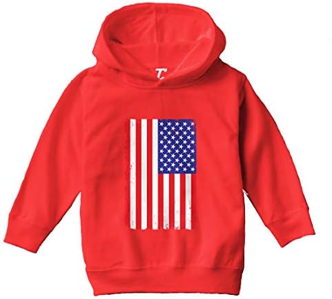 TCOMBO потресено американско знаме - 'Мурица САД дете/младинско руно худи