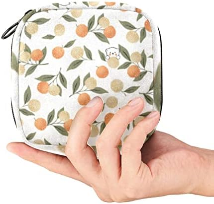 Оријукан санитарна торба за складирање на салфетки, торба за преносен период за жени девојки менструална чаша торбичка, цртан филм