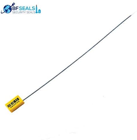 BFSEALS CABLE Steel Lock Security Peal PCS 1,8 mm жица, 100 парчиња. Yellowолта, нумерирана и баркодирана, бесплатна и брза испорака