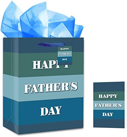 Денот На Татковците НА ПЕТИ Торба За Подароци За Тато Од Ќерката Син, 11,5 Татковци Дневна Торба Со Марамче И Картичка За Тато Очув Сопрузи Дедо