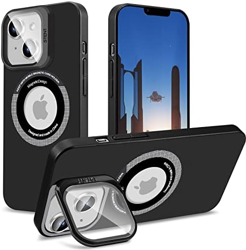 Џуси Компатибилен со Iphone 13 iPhone 14 Магнетно Куќиште, Компатибилен Со Magsafe, Вграден Држач За Капакот На Камерата, Луксузен Магнетски