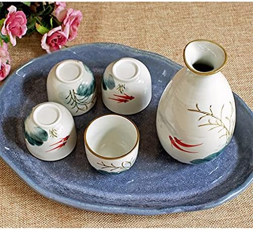 Slatiom Sake Serving Set Set обичен печатен рачно изработен порцелан јапонски стил чаши порцелански чаши порцелански шише за пиење