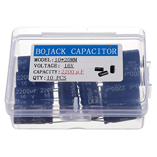 Bojack 10x20mm 2200uf 16V 2200mfd 16Voltage ± 20% алуминиумски електролитички кондензатори