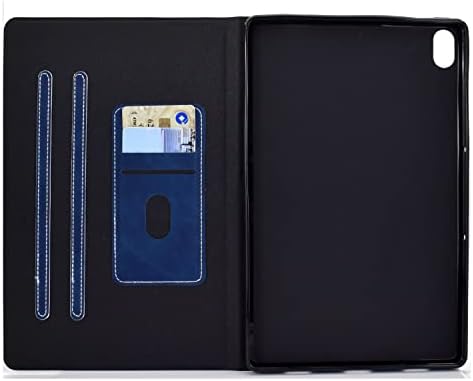 Таблет заштитна кутија кожна кутија компатибилна со Lenovo Tab P11 TB-J606F таблет кутија фолио покритие со повеќекратни прегледи W картички