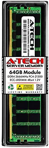 А-Тек 64гб Замена За Dell SNP4JMGMC/64VXR-DDR4 2666MHz PC4 - 21300 ECC Оптоварување Намалена LRDIMM 288-Pin 4Rx4 1.2 V - Еден Сервер Меморија