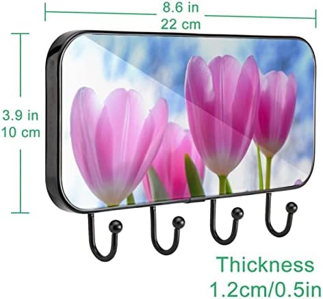 Држач За Крпи Решетка За Крпи Монтиран На Ѕид Декор За Бања Облека За Бањарка Облека Природа Розова Лале Закачалка За Крпи Организатор