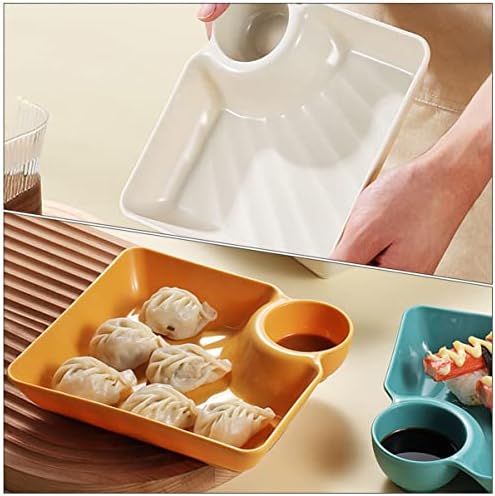 Сад За Разделување сос бестонзон Чинии За Суши 4 парчиња пластична чинија за суши за кнедли комплет чипс и натопи сет за сервирање чинии