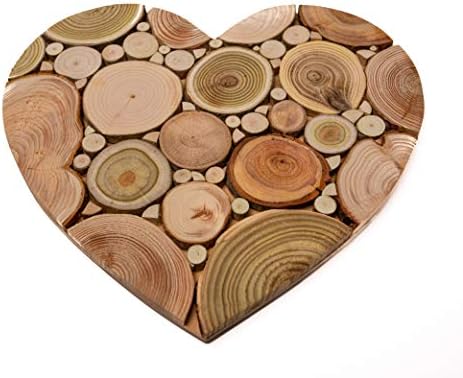 Дрвен тривер во форма на срце за топли јадења - романтична идеја за сите што ги сакате - природен мирис - уникатен рачно изработен уметнички
