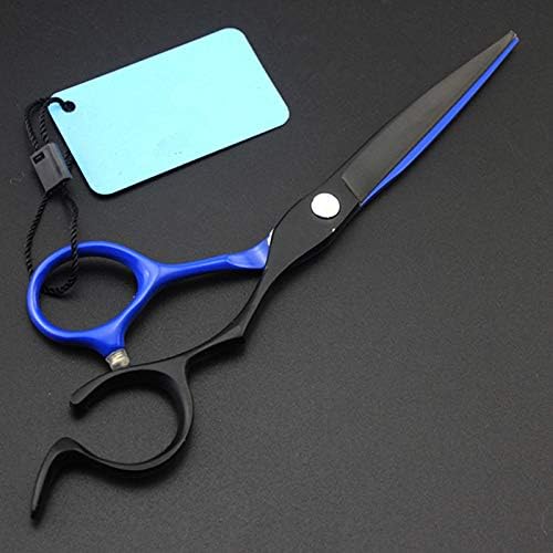 Ножици за сечење коса, 6 инчен професионалец Јапонија 440с Сини ножици за фризерски салон сечење бербер сочинуваат Ножици за Разредување