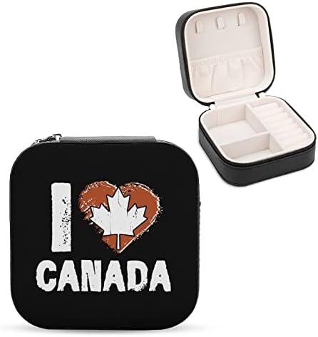 Ја Сакам Канада, Канада Ден Премиум Патување На Жените Мала Кутија За Накит Ѓердан Прстен За Складирање Организатор Мини Витрина