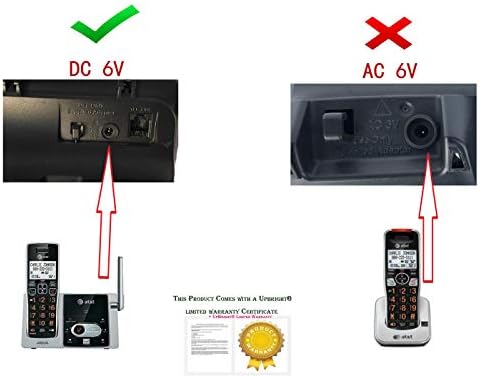 Adapter на AT&T EL51103 EL51103 EL51103 EL51203 Dect 6.0 безжичен телефонски дигитален систем за одговарање Телефонска основна единица ATT 6VDC