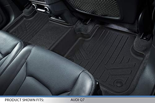 Maxliner Custom Fit Fort Clone Mats 3 Row Постави црно компатибилно со 2017-2022 Audi Q7 - Сите модели